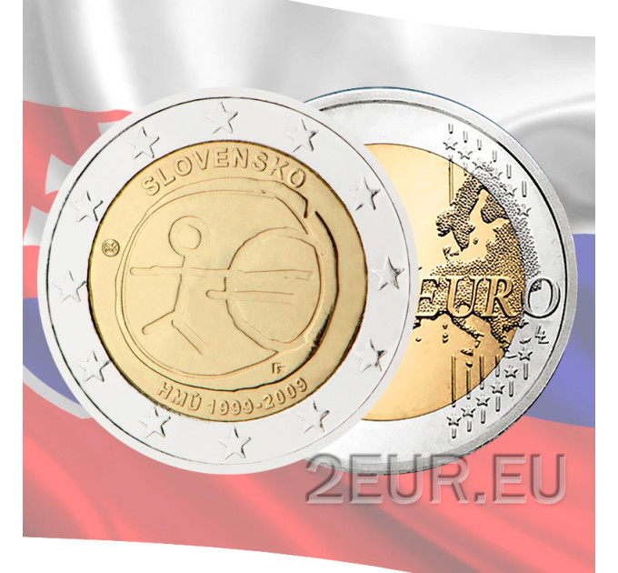 Eslovaquia 2 euros UNC 2009 - 10 Años Euro - EMU por 5.60 € ✅