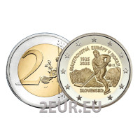 Eslovaquia 2 euros UNC 2025 - 100 años del primer Campeonato de Europa de hockey sobre hielo