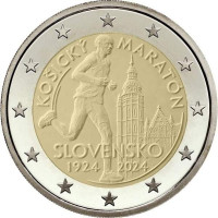 Eslovaquia 2 euros UNC 2024 - Maratón internacional en Kosice
