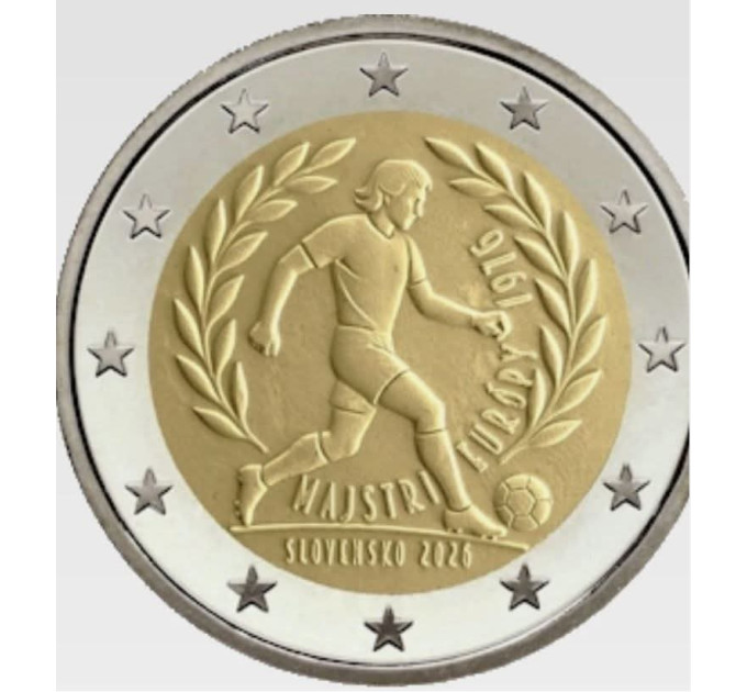 Slovakia 2 euro UNC 2026 - UEFA European Football Championship 1976 for 3.50 € ✅