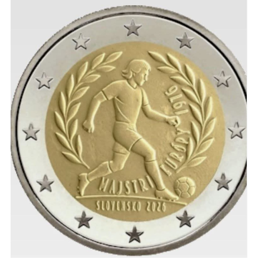 Slovakia 2 euro UNC 2026 - UEFA European Football Championship 1976 Slovakia 2 euro UNC 2026 - UEFA European Football Championship 1976