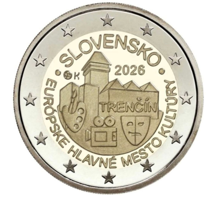Slovakia 2 euro UNC roll 2026 - Trencin for 58.00 € ✅