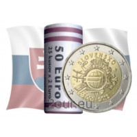 Eslovaquia 2 euros UNC rollo 2012 - 10 años del euro