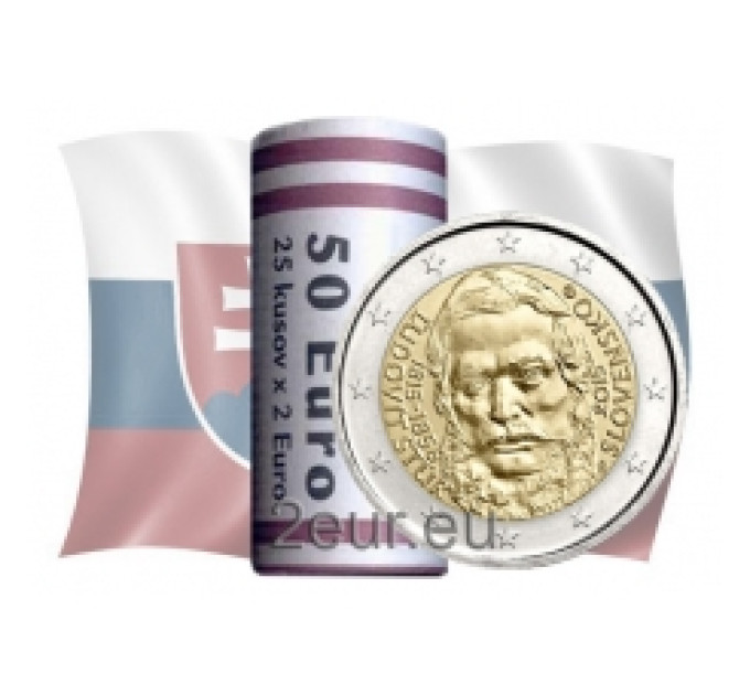 Eslovaquia 2 euros UNC rollo 2015 - Ludovit Stur por 75.00 € ✅