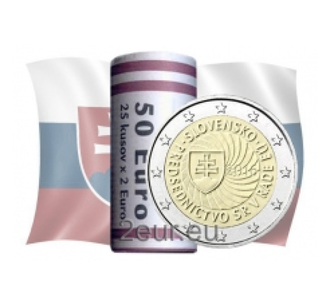 Slovakia 2 euro UNC roll 2016 - Slovak Presidency of the Council of the EU for 70.00 € ✅