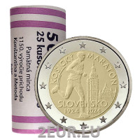 Eslovaquia 2 euros UNC rollo 2024 - Maratón internacional en Kosice