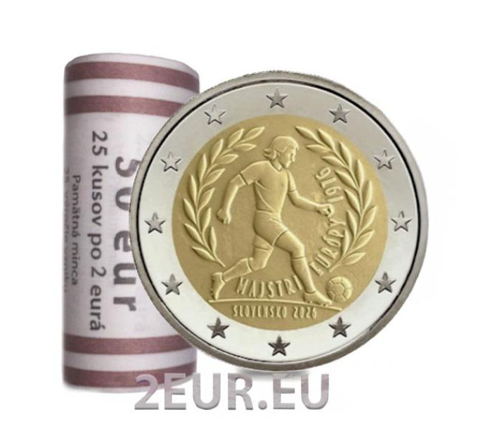 Slovakia 2 euro UNC roll 2026 - UEFA European Football Championship 1976 for 58.00 € ✅