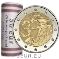 Eslovaquia 2 euros UNC rollo 2022 - 35 años de Erasmus