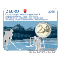 Eslovaquia 2 euros BU 2025 - 100 años del primer campeonato europeo de hockey sobre hielo sincronizado Eslovaquia 2 euros BU 2025 - 100 años del primer campeonato europeo de hockey sobre hielo sincronizado