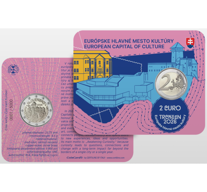 Eslovaquia 2 euros BU 2026 - Trencin por 35.00 € ✅
