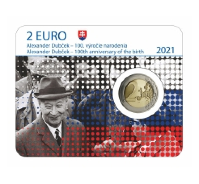 Eslovaquia 2 euros BU 2021 - Centenario del nacimiento de Alexander Dubchek por 35.00 € ✅