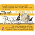 Eslovaquia 2 euros BU 2023 - 200.º aniversario de la apertura del correo a caballo en la ruta Viena-Bratislava por 40.00 € ✅