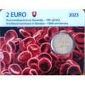 Eslovaquia 2 euros BU 2023 - Centenario de la primera transfusión de sangre en Eslovaquia por 43.00 € ✅
