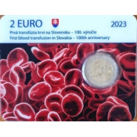 Eslovaquia 2 euros BU 2023 - Centenario de la primera transfusión de sangre en Eslovaquia Eslovaquia 2 euros BU 2023 - Centenario de la primera transfusión de sangre en Eslovaquia