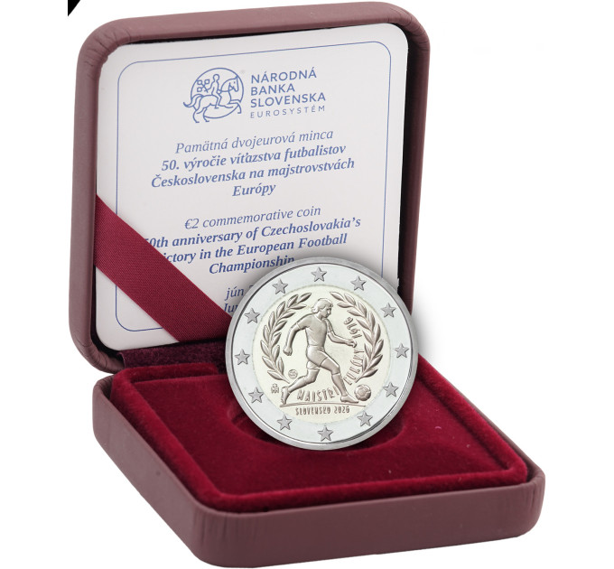 Slovakia 2 Euro proof 2026 - UEFA European Football Championship 1976 for 110.00 € ✅