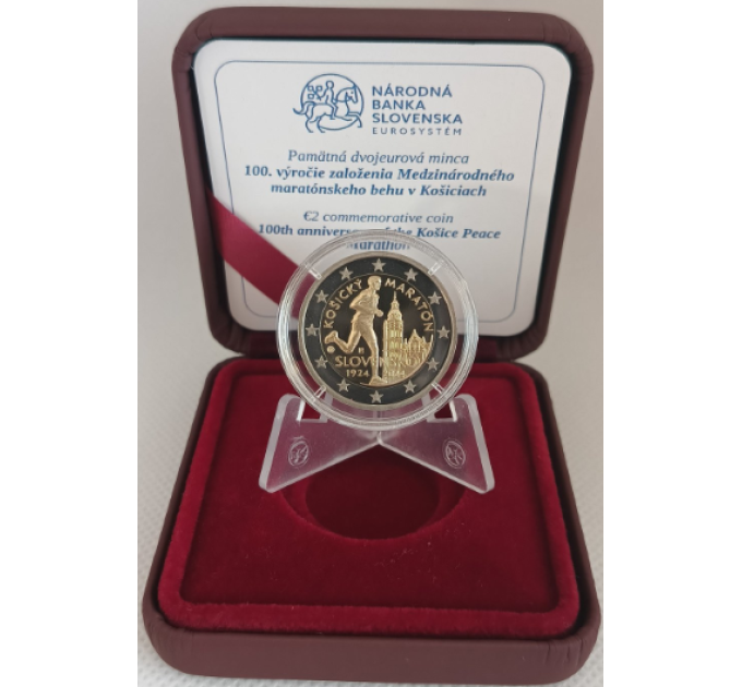 Eslovaquia 2 Euro proof 2024 - Maratón internacional de Košice por 85.00 € ✅