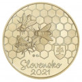 Eslovaquia 5 euros UNC 2021 - Fauna y Flora en Eslovaquia - La Abeja por 14.00 € ✅