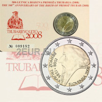 Eslovenia 2 euros BU 2008 - 500 Aniversario del Nacimiento de Primoz Trubar C/C