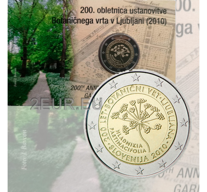 Eslovenia 2 euros BU 2010 - 200 Años Ljubljana Botanical Gardens por 35.00 € ✅