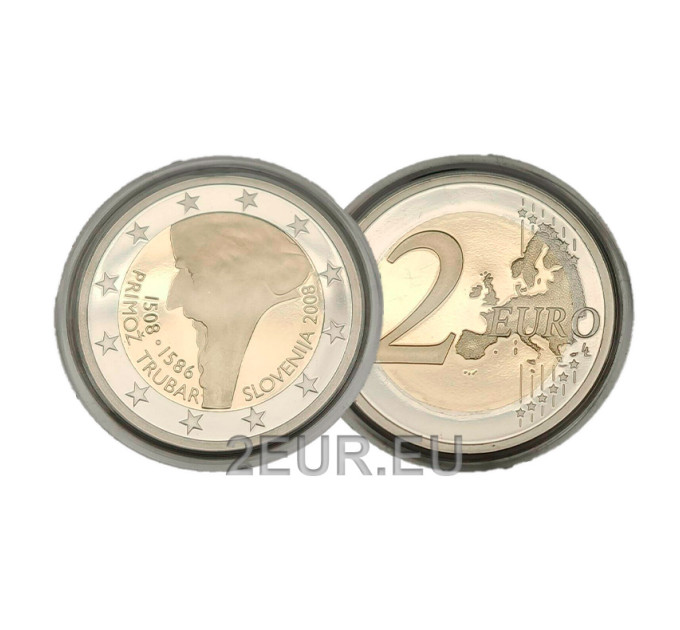 Slovenia 2 euro proof 2008 - 500th Anniversary of the Birth of Primoz Trubar for 19.50 € ✅