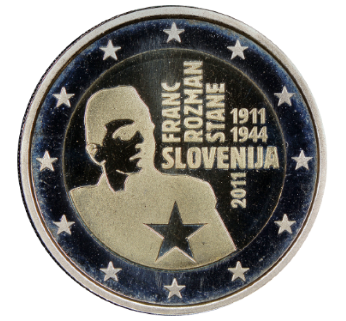 Slovenia 2 euro proof 2011 - 100th Anniversary of the Birth of Franc Rozman for 35.00 € ✅