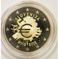 Slovenia 2 euro proof 2012 -  10 Years of Euro Cash