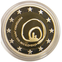 Eslovenia 2 euros proof 2013 - 800 aniversario de la primera visita a las cuevas de Postoina