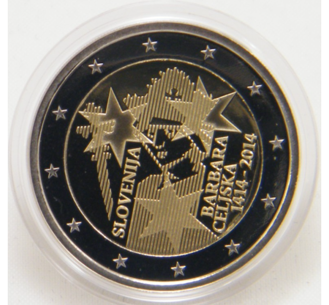 Eslovenia 2 euros proof 2014 - 600 aniversario de la coronación de Bárbara de Celje por 39.00 € ✅