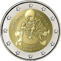 Slovenia 2 euro proof 2025 - MIKI MUSTER Slovenia 2 euro proof 2025 - MIKI MUSTER