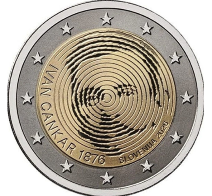 Slovenia 2 euro proof 2026 - 150th Anniversary Birth of Ivan Cankar for 40.00 € ✅