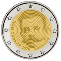 Eslovenia 2 euros UNC 2026 - 150 Aniversario Nacimiento de Ivan Cankar