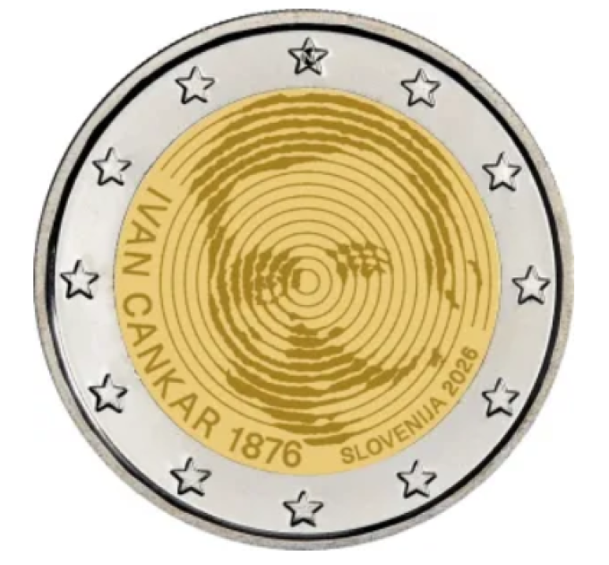 Slovenia 2 euro Roll 2026 - 150th Anniversary Birth of Ivan Cankar for 58.00 € ✅