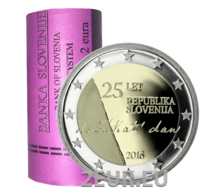 Eslovenia 2 euros Rollo 2016 - 25 Aniversario de la Independencia por 62.50 € ✅