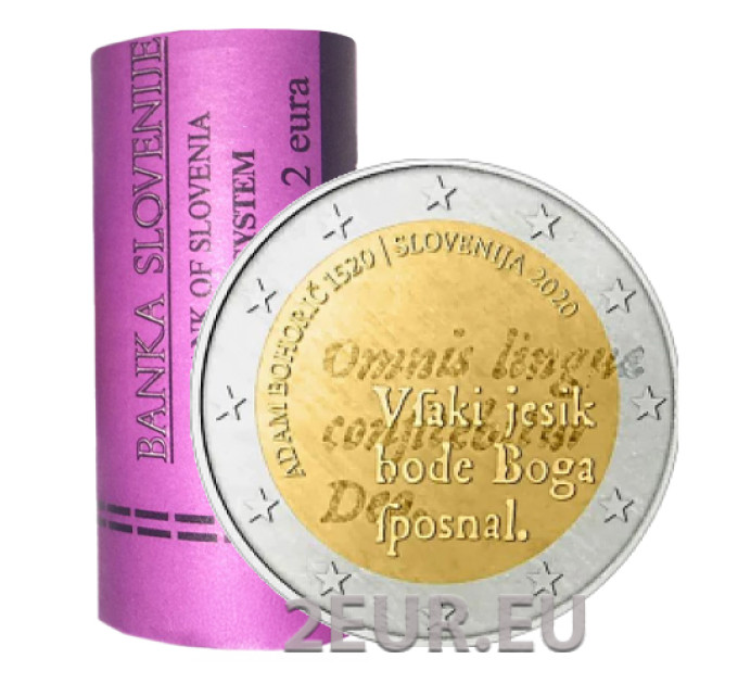 Slovenia 2 euro Roll 2020 - 500th Anniversary of the Birth of Adam Bohorich for 60.00 € ✅