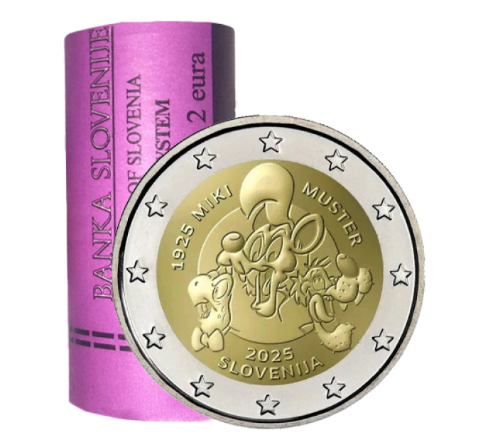 Eslovenia 2 euros Rollo 2025 - MIKI MUSTER por 58.00 € ✅