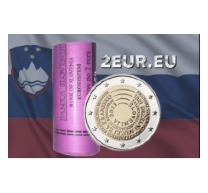 Slovenia 2 euro Roll 2021 - 200 years of the National Museum of Slovenia for 59.00 € ✅