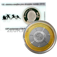 Eslovenia 3 euros proof 2012 - 100 aniversario de la primera medalla olímpica