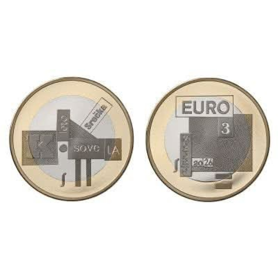 Slovenia 3 euro UNC 2026 - Srechko Kosovela Slovenia 3 euro UNC 2026 - Srechko Kosovela
