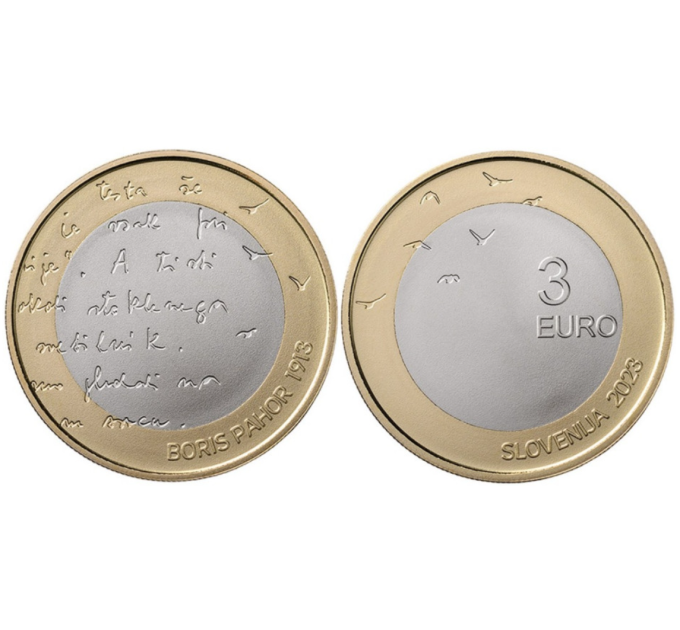 Slovenia 3 euro UNC 2023 - 110th anniversary of the birth of the Slovenian writer Boris Pahor for 4.85 € ✅