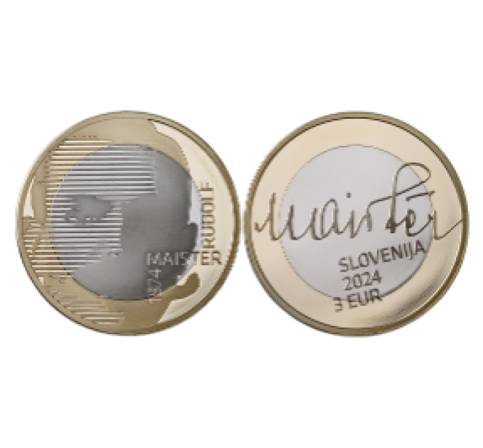 Slovenia 3 euro UNC 2024 - 150th Anniversary of the Birth of Rudolf Meister for 4.90 € ✅