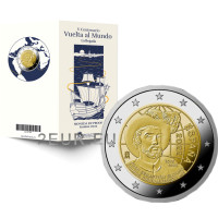 España 2 euros proof 2022 - 500 aniversario de la primera vuelta al mundo de Juan Sebastian Elcano