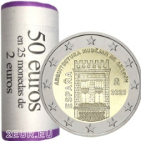 Spain 2 euro roll 2020 - Mudejar Architecture in Aragon