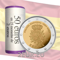 España 2 euros rollo 2024 - Cuerpo Nacional de Policía