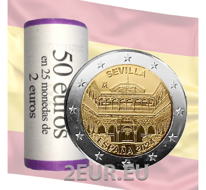 España 2 euros rollo 2024 - Catedral de Sevilla por 75.00 € ✅