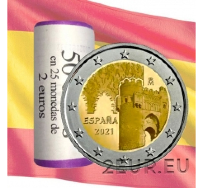 España 2 euros rollo 2021 - Ciudad Histórica de Toledo por 65.00 € ✅