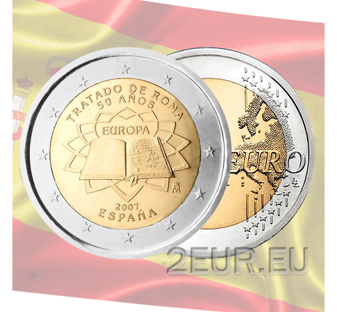 España 2 euros UNC 2007 - 50 Años Tratado de Roma por 5.90 € ✅