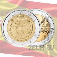 España 2 euros UNC 2009 - 10 Años Euro - WWU - UEM