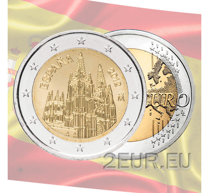 Spain 2 euro UNC 2012 - Cathedral of Burgos for 5.50 € ✅