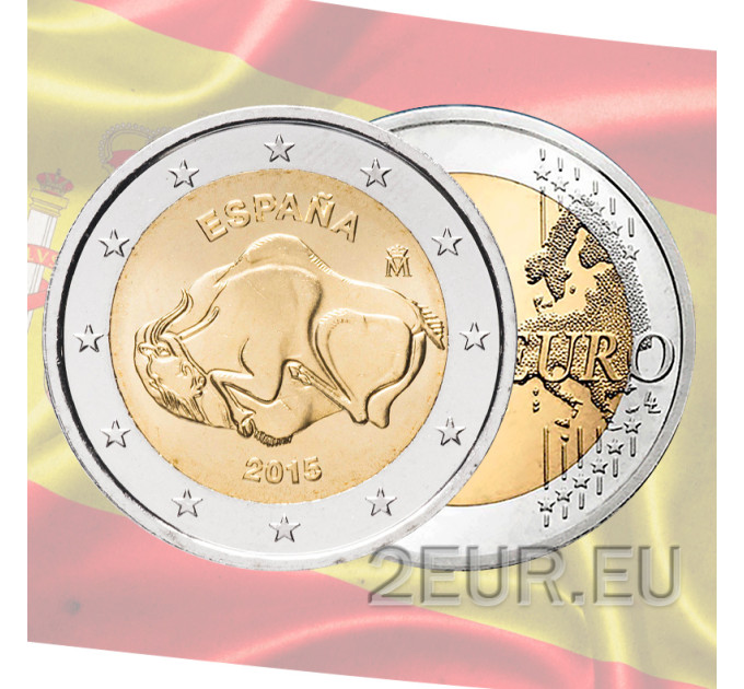 Spain 2 euro UNC 2015 - The Cave of Altamira for 5.50 € ✅