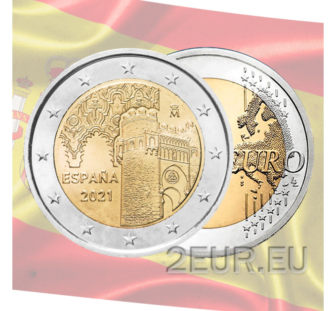 España 2 euros UNC 2021 - Ciudad Histórica de Toledo por 4.00 € ✅